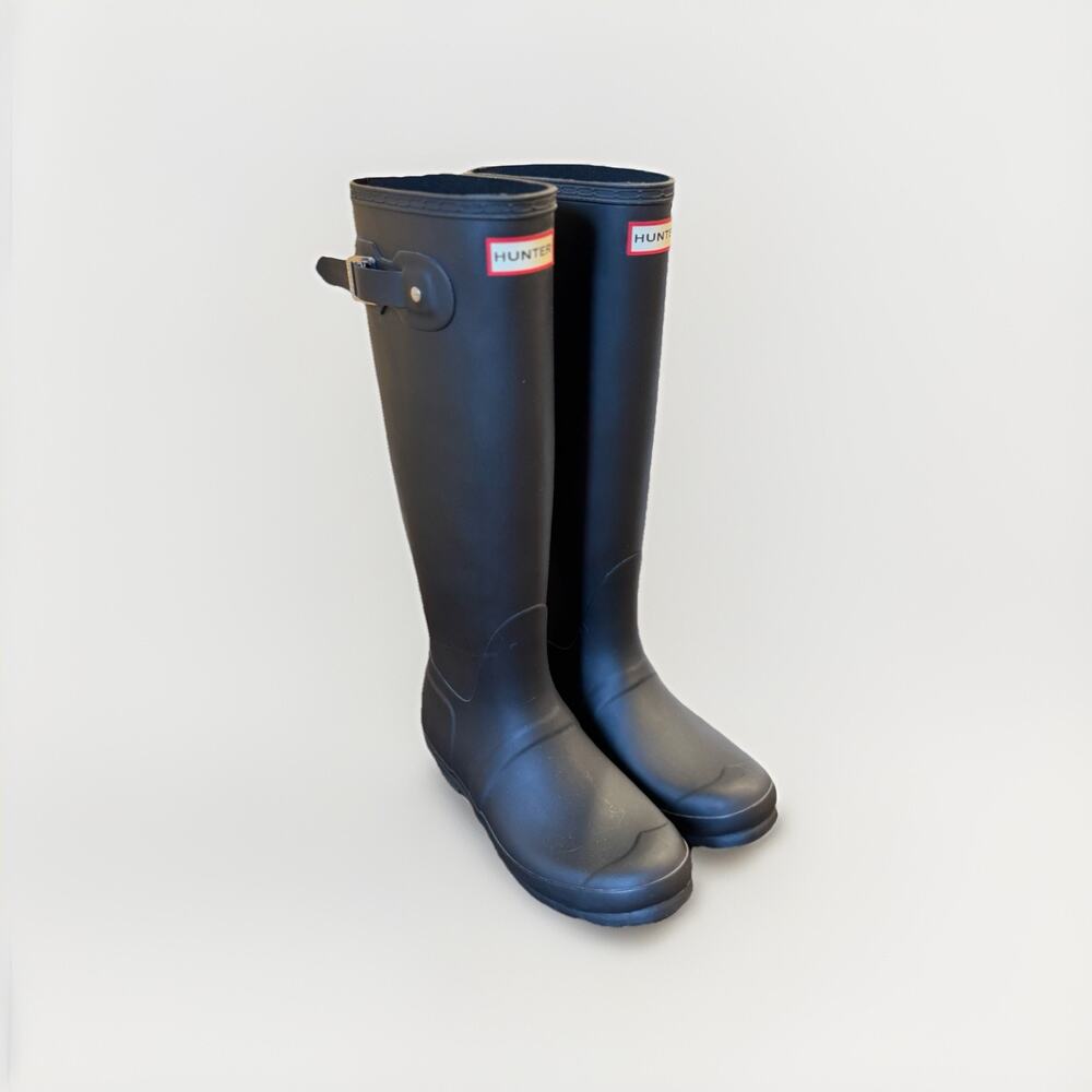 Hunter Women's Original Tall Rain Boots Matte Black Size US 8